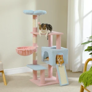 Arbre à chat avec design en forme de fleur