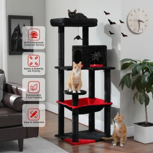 Arbre à chat avec hamac et condo