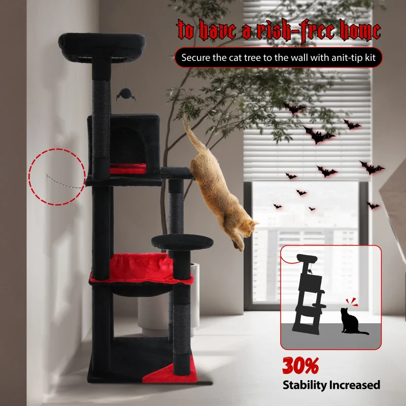 Arbre à chat avec hamac et condo – Image 3