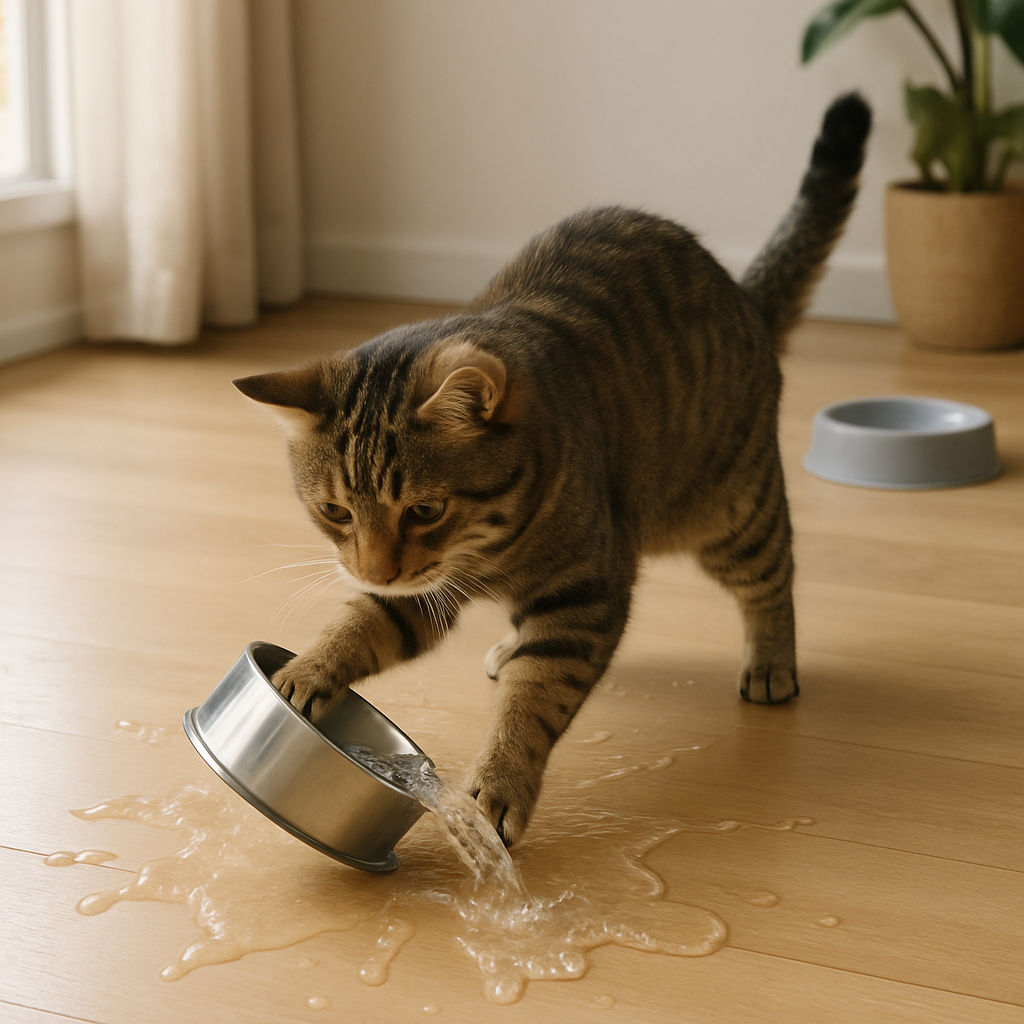 découvrez des astuces pratiques et efficaces pour empêcher votre chat de renverser sa gamelle d'eau. apprenez des méthodes simples et des solutions adaptées pour garder l'eau propre et à la bonne place, tout en préservant l'hydratation de votre félin.