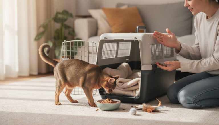 Les techniques pour habituer un chat domestique à la caisse de transport
