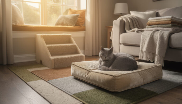 Comment adapter l’habitat d’un chat domestique vieillissant