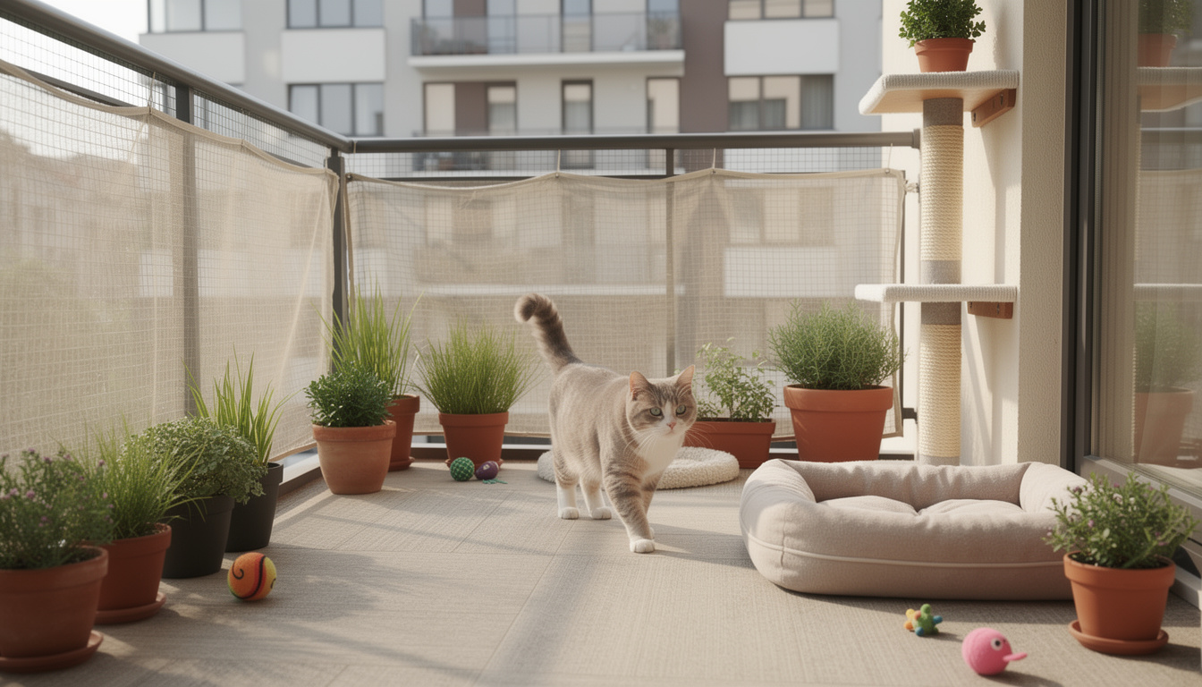 découvrez nos conseils pratiques pour aménager une terrasse sécurisée, idéale pour que votre chat domestique puisse profiter en toute sécurité de l'extérieur.