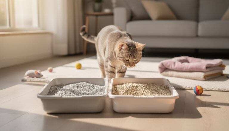 Comment favoriser le changement de litière sans stress pour un chat domestique