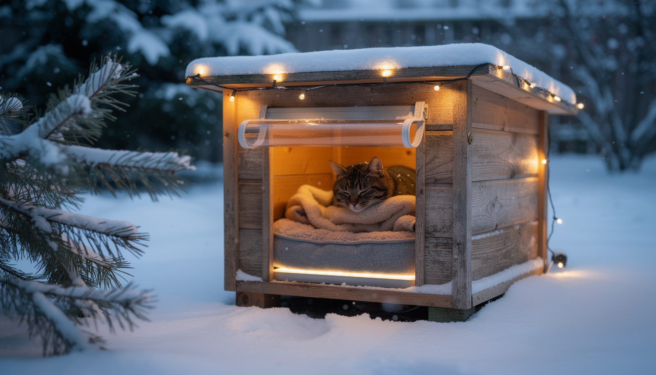 découvrez comment créer un refuge confortable et chaud pour votre chat domestique durant l'hiver, en assurant son bien-être et sa sécurité face aux températures froides.