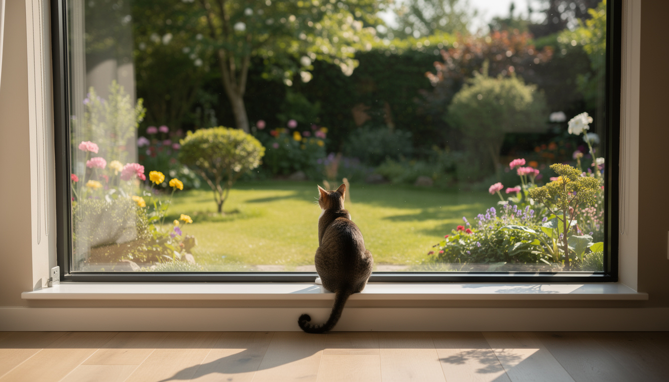 découvrez comment une fenêtre panoramique enrichit la vie de votre chat domestique en offrant lumière naturelle, stimulation visuelle et confort.